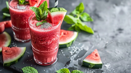 Healthy watermelon fruit smoothies