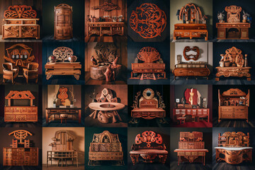 Fototapeta premium russian nesting dolls in shop