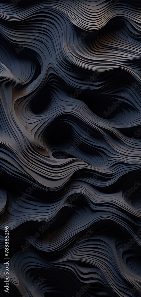Poster scientific abstraction with futuristic textured tissue waves. tech background with close-up wave bio