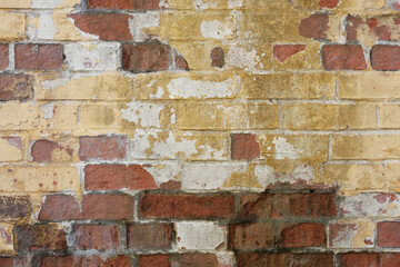 Background of a damaged brick wall