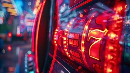 a slot machine with sevens