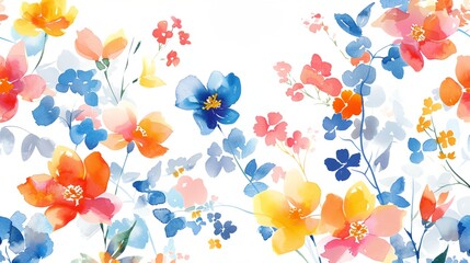 a watercolor painting of flowers on a white background