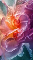 Close view of petals of a blooming rose - obrazy, fototapety, plakaty