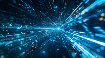 Enigmatic Digital Landscape: Abstract Circuit Board Background with Dynamic Lights