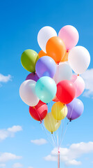 Colorful balloon decoration for birthday celebration