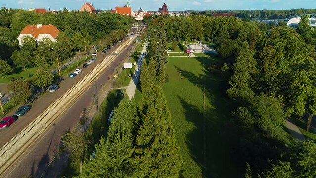 Chopina Street Musicians Garden Torun Ogrod Muzykow Aerial View Poland
