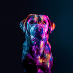 Neon Labrador Retrieve Photography. Dog Lovers