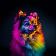 Neon Pomeranian Photography. Dog Lovers
