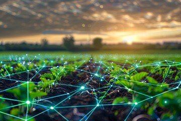 Intelligent digital agriculture technology through futuristic control of sensor data collection using artificial intelligence to monitor the quality of crop growth and harvest. generative ai