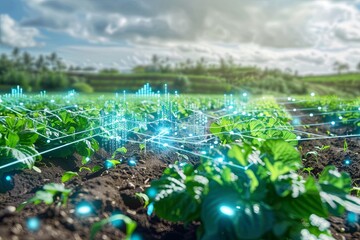 Intelligent digital agriculture technology through futuristic control of sensor data collection using artificial intelligence to monitor the quality of crop growth and harvest. generative ai