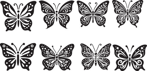 Butter Fly silhouette vector
