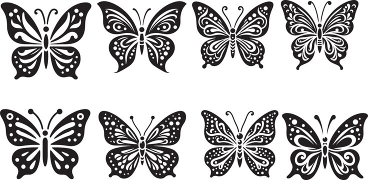 Butter Fly silhouette vector