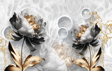 3d illustration of beautiful flowers
