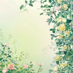 Background with flower, good for presentation , left in frame, space for text