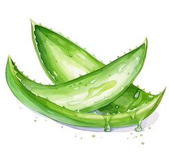 Watercolor clipart vector of a Aloe vera, isolated on a white background, Aloe vera vector, Illustration painting, Graphic logo, drawing design art