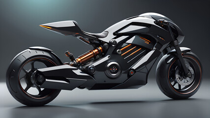 Imagine a sleek red motorcycle, isolated in a 3D render, representing speed and sporty transport