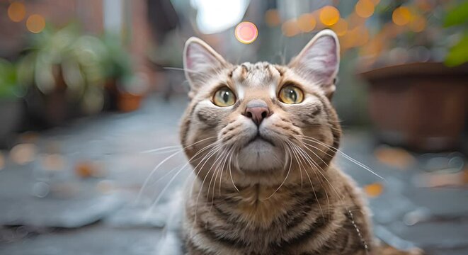 City Whiskers: A Glimpse of Grace in Urban Alleys. Concept Urban Cats, City Life, Feline Beauties, Alley Ambiance, Street Photography