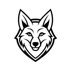 vector illustration of a wolf or jackal mascot logo