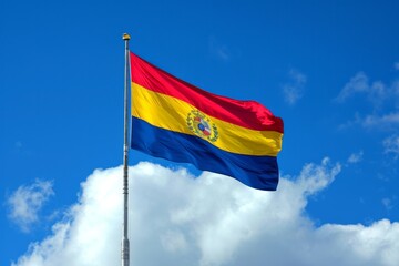 Ecuador flag over blue sky - 783901605