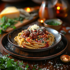 spaghetti with tomato sauce