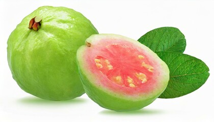 Guava Perfection: Fresh Fruit Alone Against White