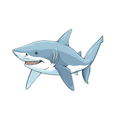 Obraz premium vector drawing of a shark on a white background