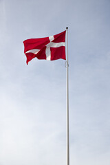 The beautiful Danish red and white flag
