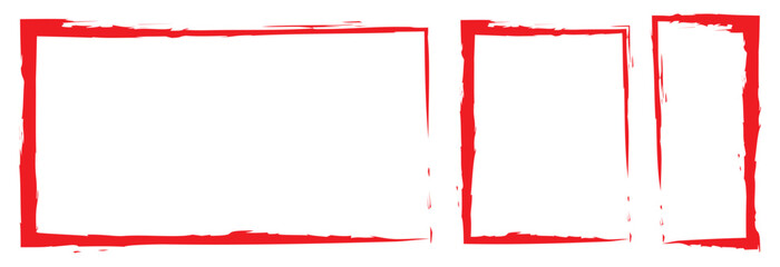 Grunge frames. Black brush stroke element. 11:11