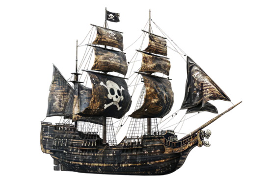 Pirates Ship Isolated
