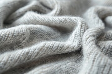 Fototapeta na wymiar Pure Cashmere Luxury: Light Grey Abstract Texture with Wool Fabric in Silver and White Colours