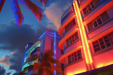 South Beach Neon Miami Florida 