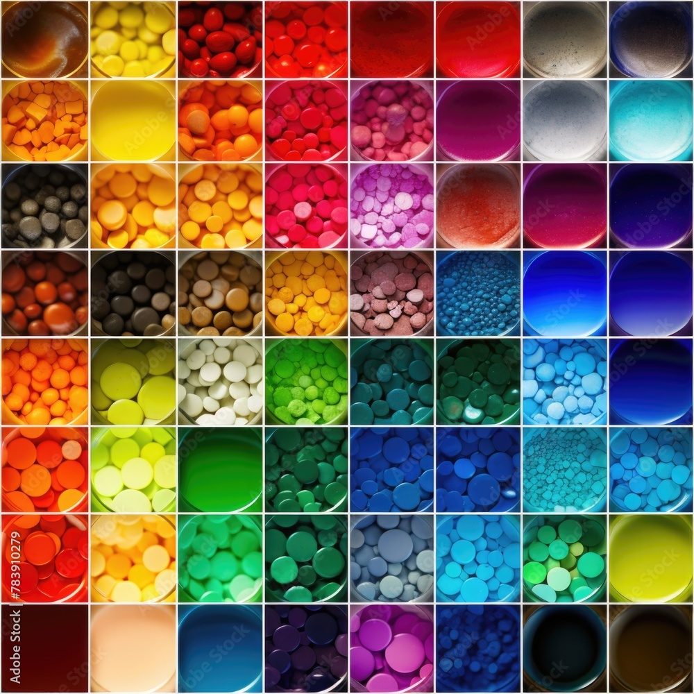 Poster abstract texture or background of colored squares. ai generative.
