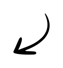 Hand drawn thin arrow graphic design