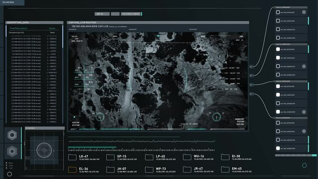 Spy drones are used for the rocket attack operation. Spy drone is looking for a target to proceed to a rocket attack. Spy drone is launching an explosive rocket to neutralize the enemy forces tank. UI