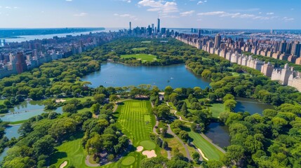 Central park in the metropolis