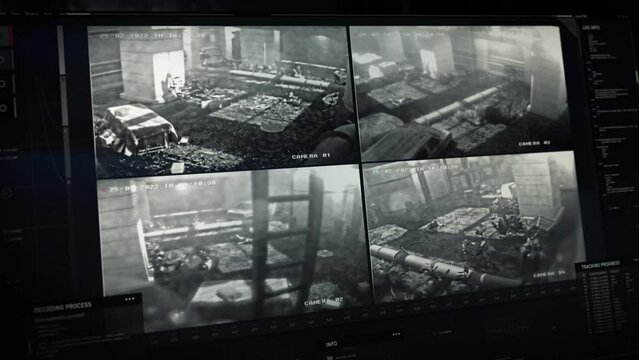 Modern army monitoring system scanning the warfare action location. Army monitoring technology following the soldiers on warfare mission. Monitoring army troops on the warfare terrorist operation.