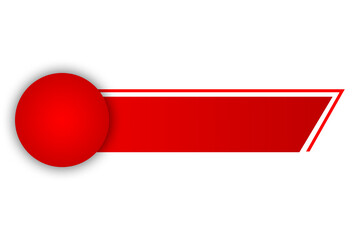 red banner with a ribbon for your text