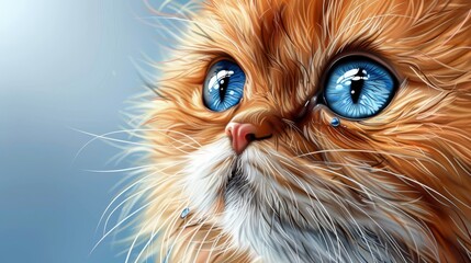  blue eyes and whiskered fur