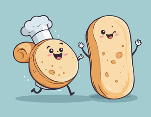 ROLL OUT DOUGH Cartoon Style Vector Illustration. Modern Vector Design
