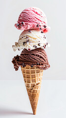 Tower Ice cream on white