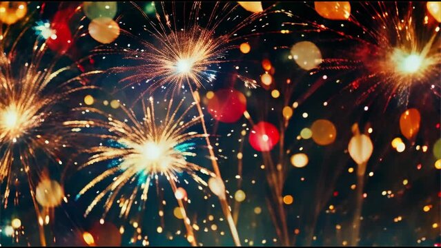Out focus abstract background, bokeh, light, celebration, fireworks generative ai  ฟพะ