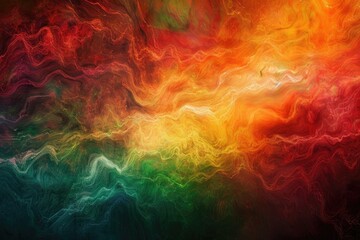 Vibrant abstract wavy background in warm colors - A dynamic and vivid abstract background with undulating waves of warm colors suggesting energy and passion