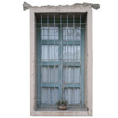 Vintage Weathered Wooden Door in Disrepair
