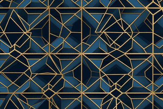 Elegance in Geometry: Intricate Pattern Wallpaper" is a captivating design that seamlessly blends intricate geometric shapes to create a mesmerizing visual experience.