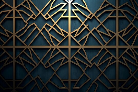 Elegance in Geometry: Intricate Pattern Wallpaper" is a captivating design that seamlessly blends intricate geometric shapes to create a mesmerizing visual experience.