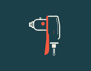 Drill Machine Flat Design