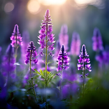 purpal flowers in the garden