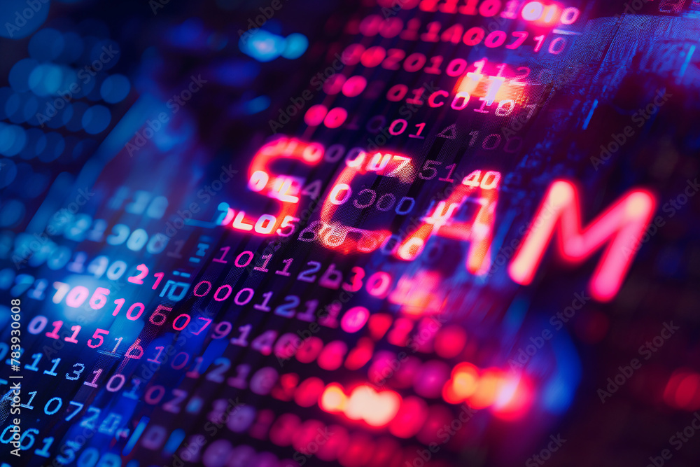 Poster cybersecurity concept showcasing data encryption and protection technologies