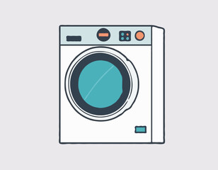 Tumble dryer. Icon for design. Easily editable
