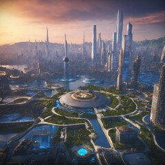 Modren utopian city